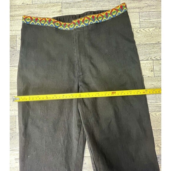 Tracy Evans Limited Pants Embroidered Y2k Boho Western Grunge Black Bootcut 9 - Picture 11 of 12